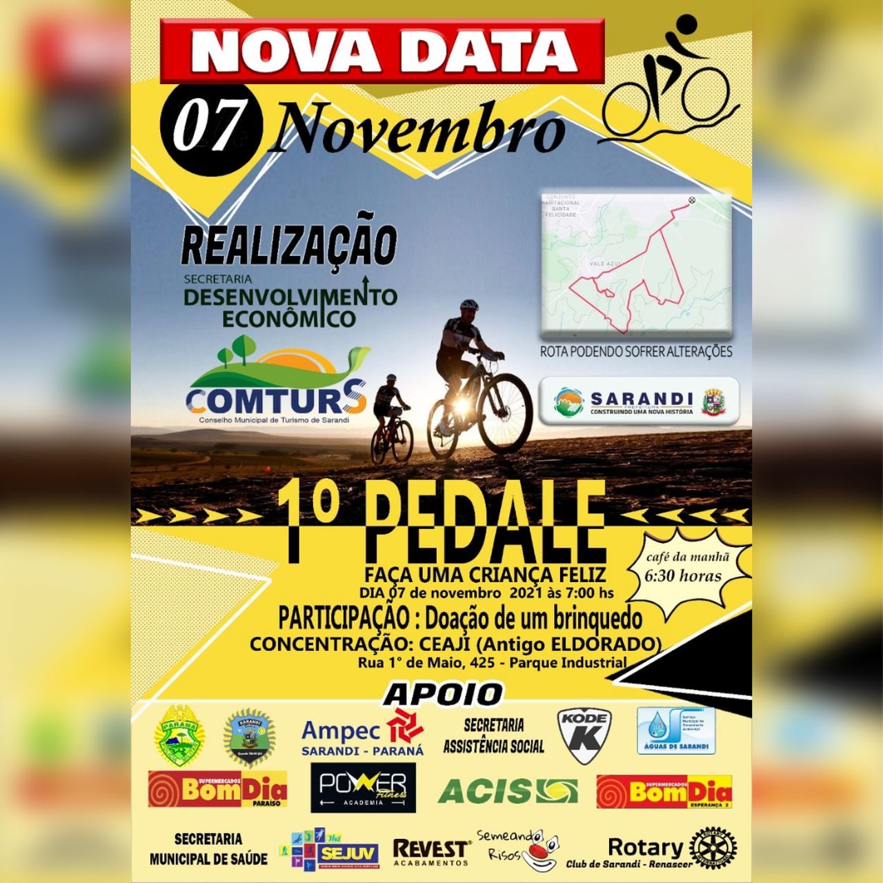 1º Pedale - Faça uma Criança Feliz